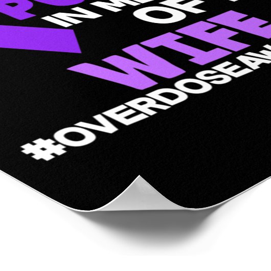 Mannen Ik Draag Paarse ter nagedachtenis van mijn  Poster (Hoek)