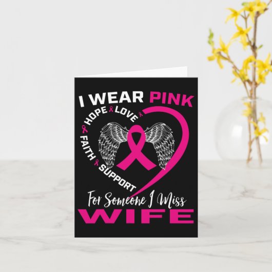 Mannen Ik Draag Roze Voor Mijn Vrouw Borstkanker M Kaart (Gele Bloem)