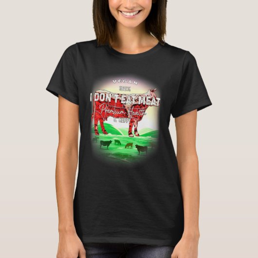 Mannen Ik eet geen vlees T-shirt (Voorkant)