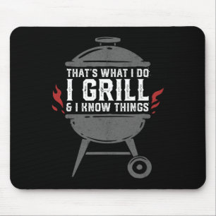 Mannen Ik Gril En Ik Weet Dingen Funny Bbq Grillen Muismat