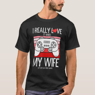 Mannen ik hou echt van mijn vrouw Valentijnsdag Fu T-shirt