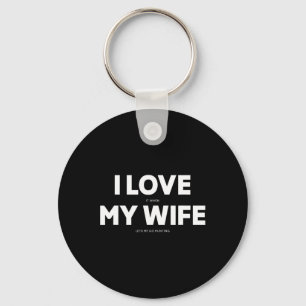 Mannen ik hou ervan als mijn vrouw me laat jagen sleutelhanger