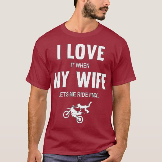 Mannen Ik hou ervan als mijn vrouw me laat rijden T-shirt (Voorkant)