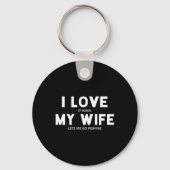 Mannen ik hou ervan als mijn vrouw me Vist Sleutelhanger (Voorkant)