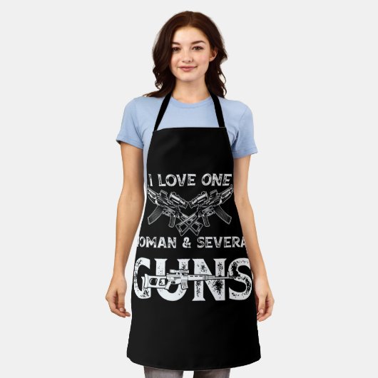 Mannen ik hou van één vrouw en verschillende Pisto Schort (Gedragen)