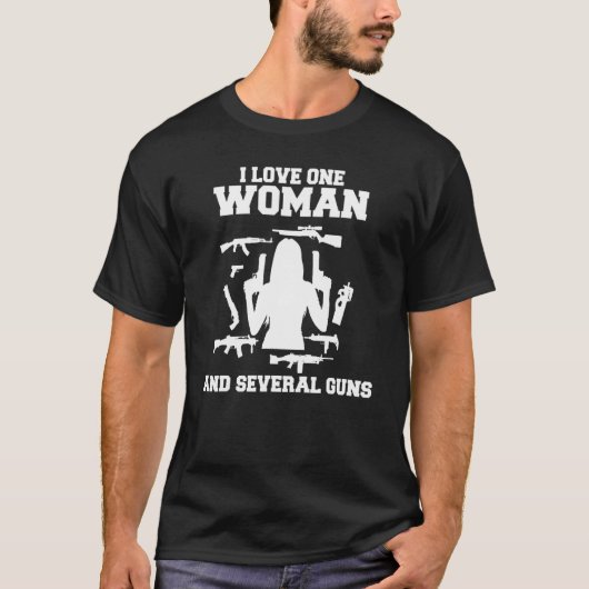 Mannen ik hou van één vrouw en verschillende Pisto T-shirt (Voorkant)