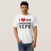 Mannen Ik hou van mijn geweldige vrouw T-shirt (Voorkant volledig)