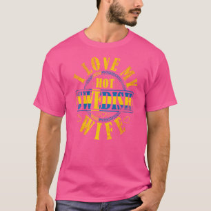 Mannen ik hou van mijn hete Zweedse vrouw Zweden 2 T-shirt