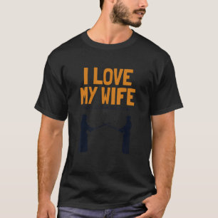 Mannen Ik hou van mijn vrouw Kendo Kata Kenjutsu B T-shirt
