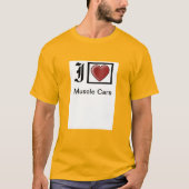 mannen "Ik hou van spierballen" T-shirt (Voorkant)