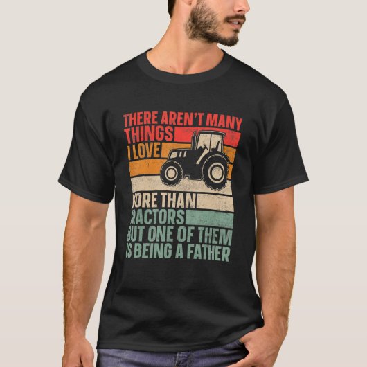 Mannen ik hou van tractoren en ben een vader boer  t-shirt (Voorkant)