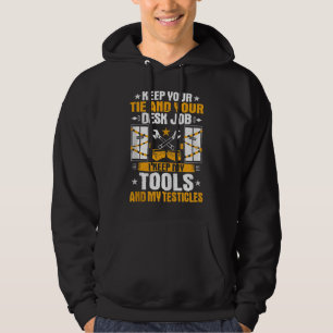 Mannen ik houd mijn gereedschapsverhogingsmechanis hoodie