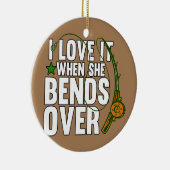 Mannen ik vind het geweldig als ze over Vist Keramisch Ornament (Rechts)