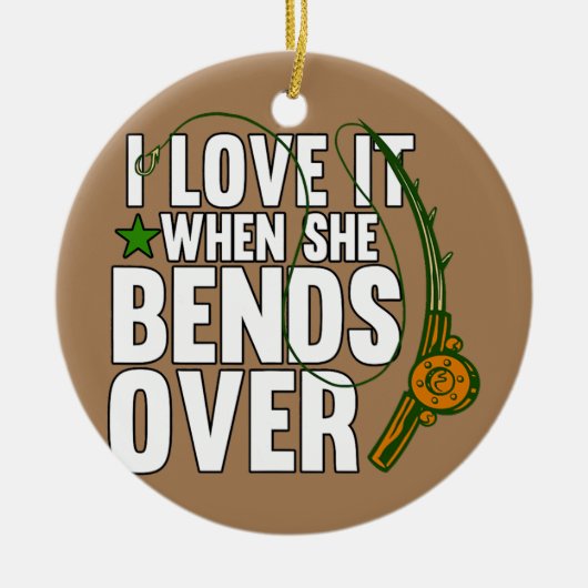 Mannen ik vind het geweldig als ze over Vist Keramisch Ornament (Voorkant)