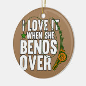 Mannen ik vind het geweldig als ze over Vist Keramisch Ornament (Links)