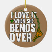 Mannen ik vind het geweldig als ze over Vist Keramisch Ornament (Achterkant)