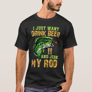 Mannen Ik Wil Net Bier Drinken Eikel Staaf Grappig T-shirt