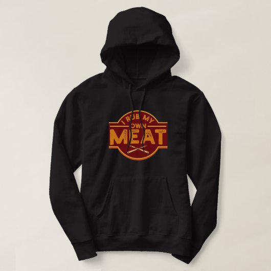 Mannen Ik Wrijf Mijn Eigen Vlees Grappig BBQ Grill Hoodie (Design voorkant)