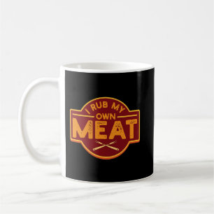 Mannen Ik Wrijf Mijn Eigen Vlees Grappig BBQ Grill Koffiemok