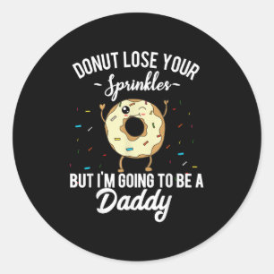 Mannen ik zal een papa grappig citaat zwangerschap ronde sticker