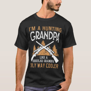 Mannen Im A Hunting Grandpa Cooler grootvader H T-shirt