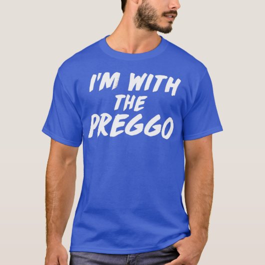 Mannen Im met de Preggo Dad To Be Shirt (Voorkant)