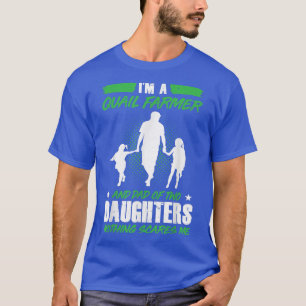 Mannen Im Quail Farmer en pap van twee aughters no T-shirt