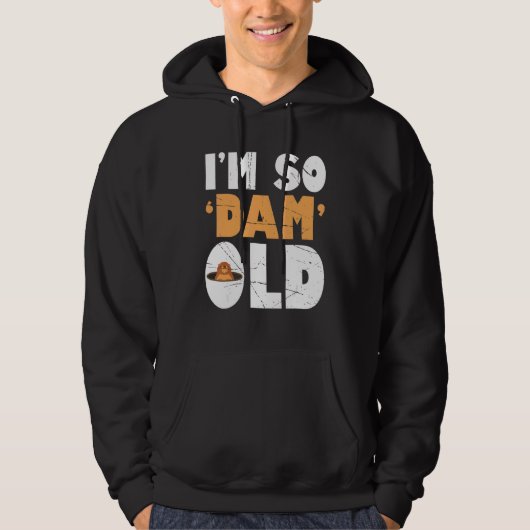 Mannen im zo dam oude bever hoodie (Voorkant)