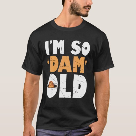 Mannen im zo dam oude bever t-shirt (Voorkant)