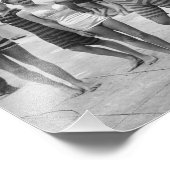  mannen in badpakken met vrouw foto afdruk (Hoek)