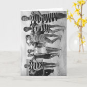  mannen in badpakken met vrouw kaart (Gele Bloem)