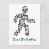 Mannen in Beweging – Edelsteen Walking Figure Desi Briefkaart (Voorkant)