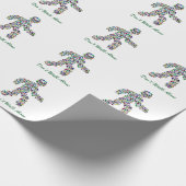 Mannen in Beweging – Edelsteen Walking Figure Desi Cadeaupapier (Hoek)