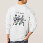 Mannen in Beweging – Edelsteen Walking Figure Desi T-shirt (Achterkant)