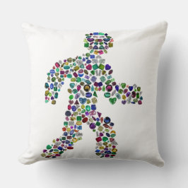 Mannen in beweging kussen