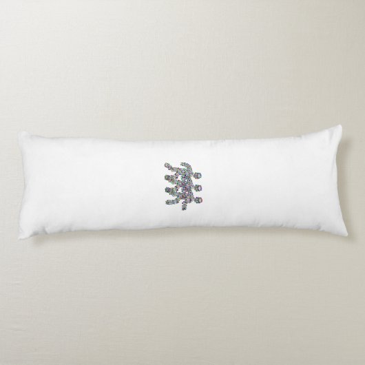 Mannen in beweging lichaamskussen (Achterkant)