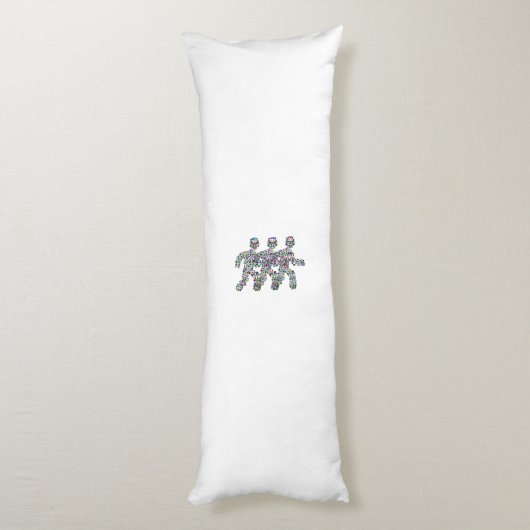 Mannen in beweging lichaamskussen (Achterkant (Verticaal))