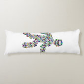 Mannen in beweging lichaamskussen (Voorkant)