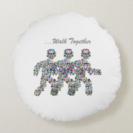 Mannen in beweging rond kussen