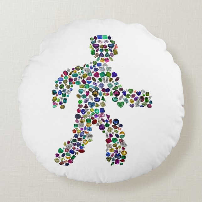 Mannen in beweging rond kussen (Voorkant)