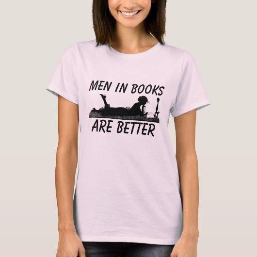 MANNEN IN BOEKEN ZIJN BETER T-SHIRTS (Voorkant)