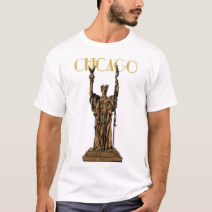 Mannen in Chicago wereldtentoonstelling van de rep T-shirt