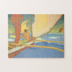 "Mannen in een afvoerkanaal voor de kust" Legpuzzel