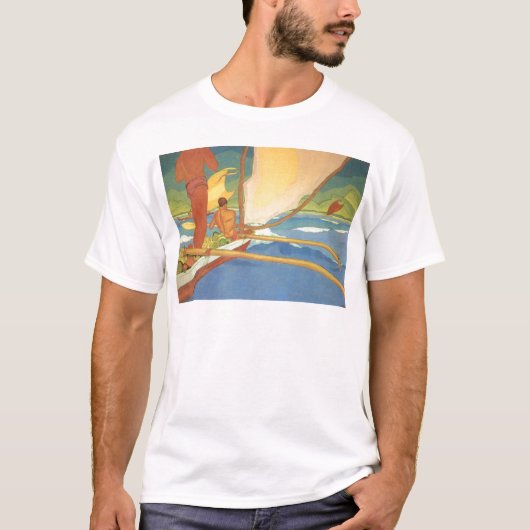 Mannen in een afvoerkanaal voor de kust t-shirt (Voorkant)