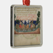 Mannen in een boot die bevoorrading van het Heilig Metalen Ornament (Rechts)