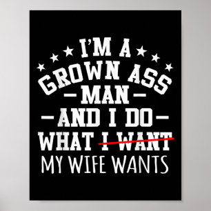 Mannen in een gekweekt Man Grappig Sarcasme Graphi Poster