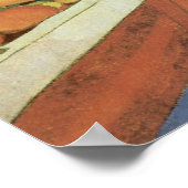 MANNEN IN EEN OUTRIGGER KANO OP WEG NAAR DE KUST POSTER (Hoek)