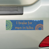 Mannen in Kilts Bumpersticker (Op auto)