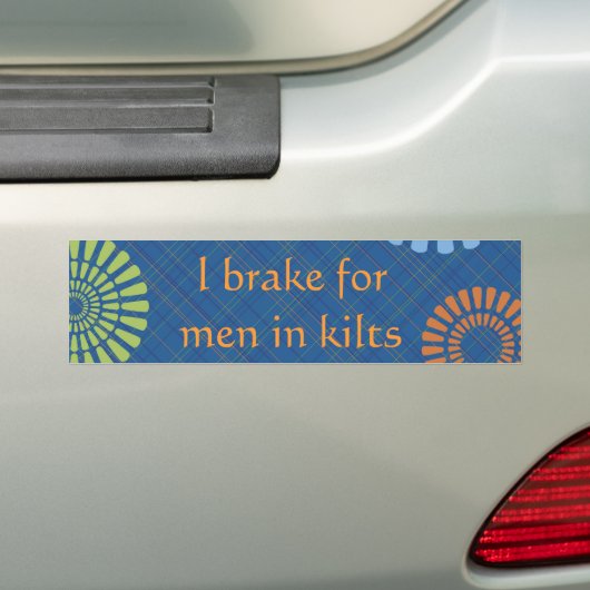Mannen in Kilts Bumpersticker (Op auto)