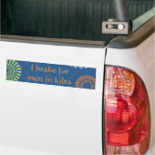 Mannen in Kilts Bumpersticker (Op Truck)